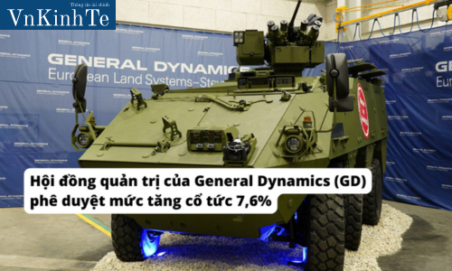 Hội đồng quản trị của General Dynamics (GD) phê duyệt mức tăng cổ tức 7,6%